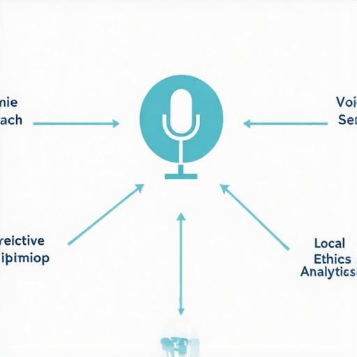 Advanced Local SEO Strategies Diagram Diagram showing schema markup, voice search, predictive analytics, and AI ethics in local SEO