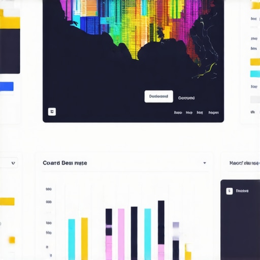 Local SEO Data Analytics Dashboard Screenshot of a local SEO analytics platform showing maps and graphs